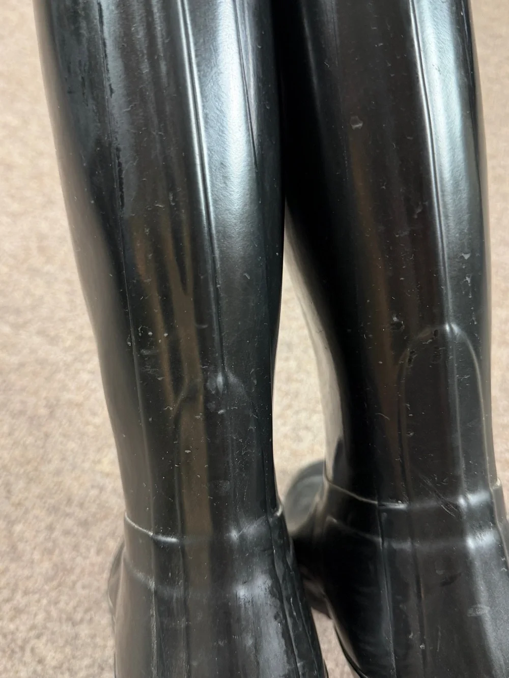 Hunter Original Tall Glossy Black Waterproof Rain Boots Women’s Size 8 EU 39